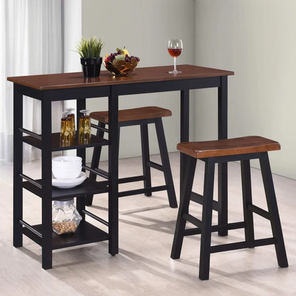Set da Bar 3 pz MDF Nero