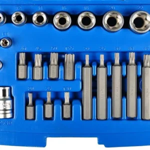 Assortimento punte acciaio SW 1/4"+3/8" profilo T ed E 30 pezzi 04442L