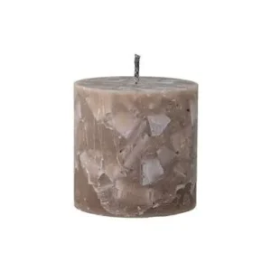 Candela di paraffina marrone Terrazzo Bloomingville - 15cm