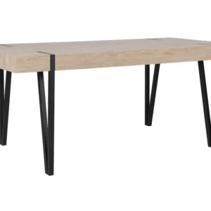 Tavolo da pranzo legno limpido e nero 180 x 90 cm ADENA per Matrimonio
