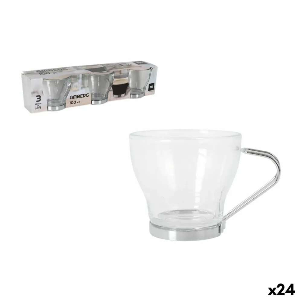 Set di Bicchieri Inde Amberg 100 ml 3 Pezzi (24 Unità)