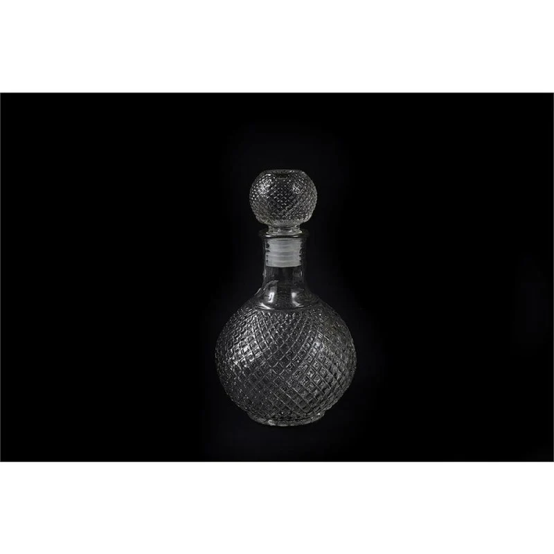 Bottiglia brandy rombus con tappo vetro h.24cm