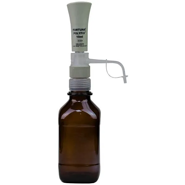 Dispenser Poulten & Graf FORTUNA POLYFIX 2 - 10ml: 0.2ml cilindro dosatore vetro pistone vetro 101 07038