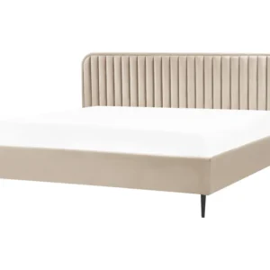 Velvet EU Super King Size Bed Taupe BRIN