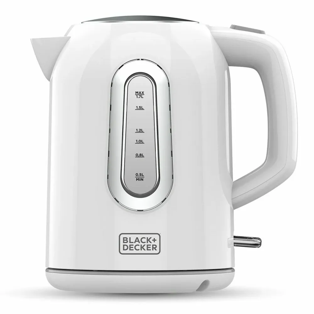 Bollitore Nero puro & Decker BXKE2204E Bianco Plastica 2200 W