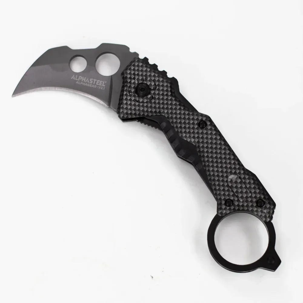 ALPHASTEEL - 7" Folding Pocket Knife - Void per Adulti