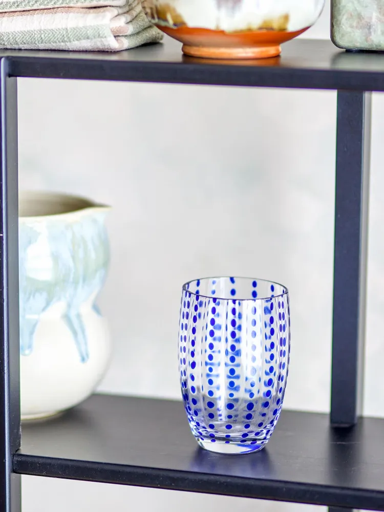 Bicchiere Brinley, blu, vetro