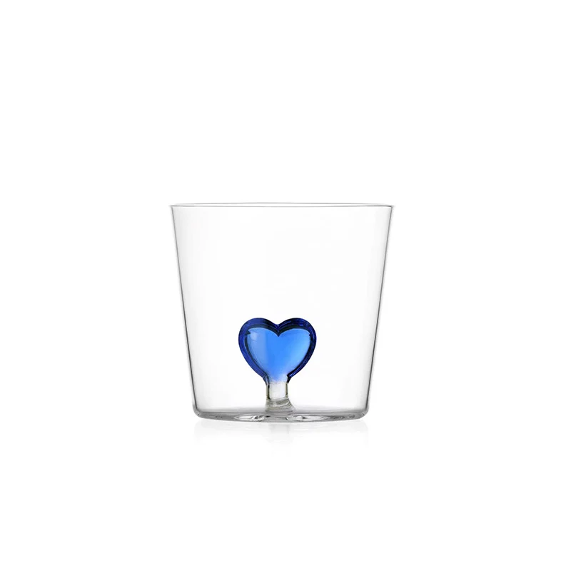 Bicchiere cuore blu