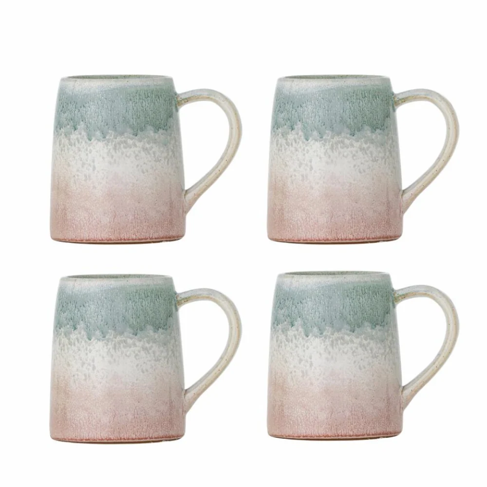 Bloomingville Set di tazze gres Winnie Multi 4 pezzi.