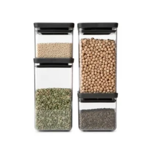 Brabantia Stackable set barattoli quadrati