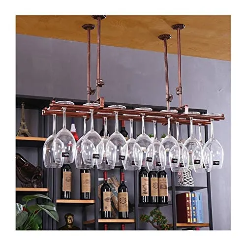 CCFENG Upside cremagliera Bicchiere, Bar Creativo cremagliera Appeso Vetro, cremagliera di Vetro UVA, Vino Rack, cremaglie...
