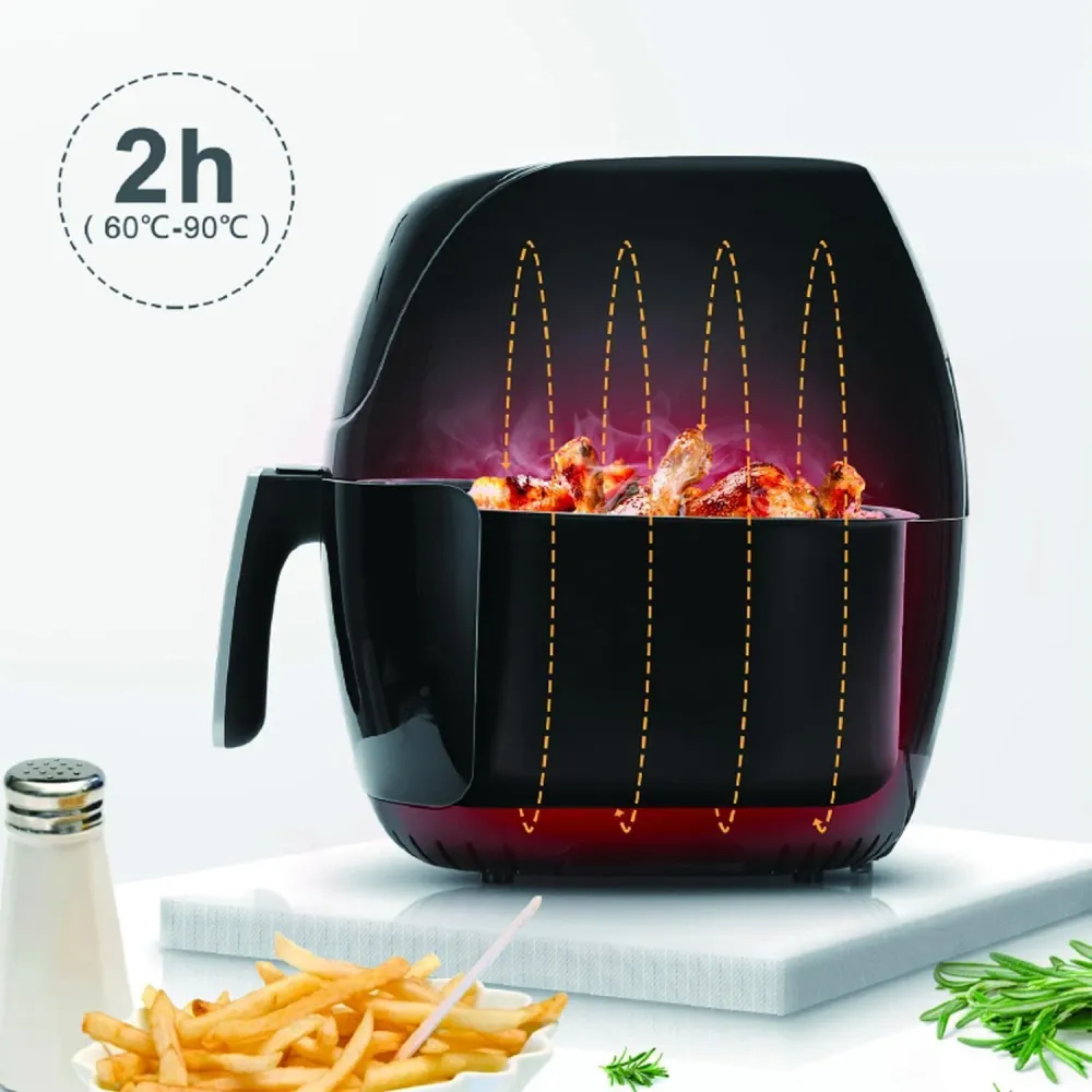 Friggitrice Ad Aria Digitale 8 Programmi E Timer 8l 1800w Nero