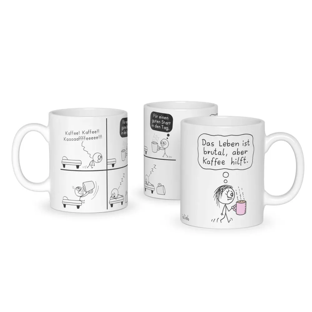 islieb - Tazza con aiuto per il caffè