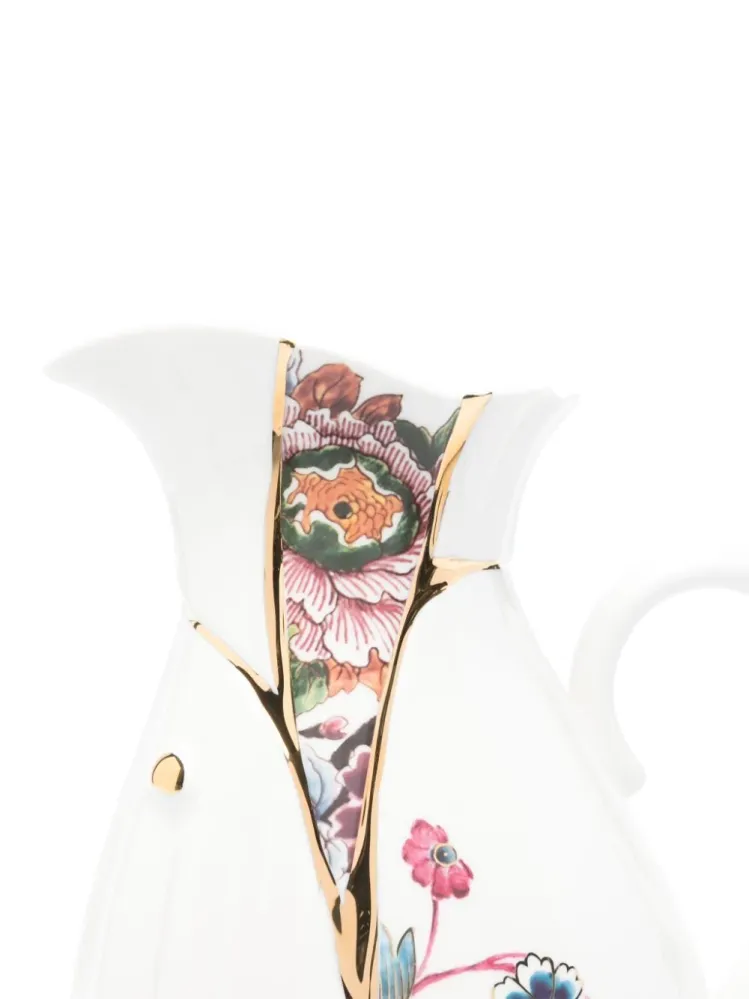 "KINTSUGI" CARAFFA PORCELLANA E ORO 18,99X14,23 H. 25,5 CM