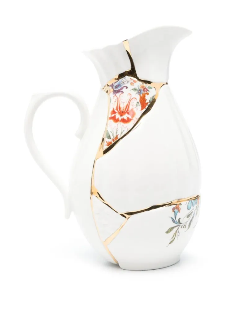 "KINTSUGI" CARAFFA PORCELLANA E ORO 18,99X14,23 H. 25,5 CM