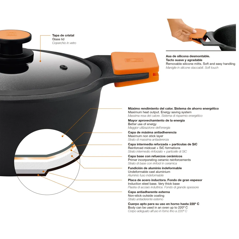 Padella per paella antiaderente Efficient Plus 36 cm BRA
