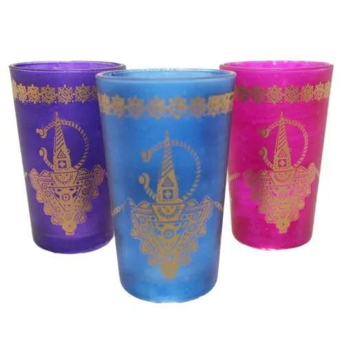 Set di 6 bicchieri da tè marocchini Hand Fatima