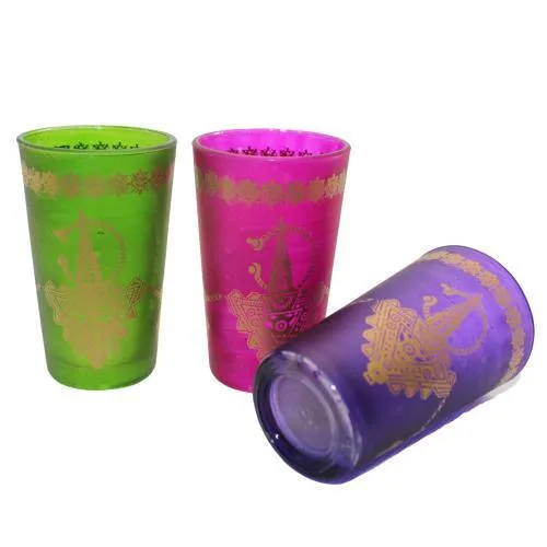 Set di 6 bicchieri da tè marocchini Hand Fatima