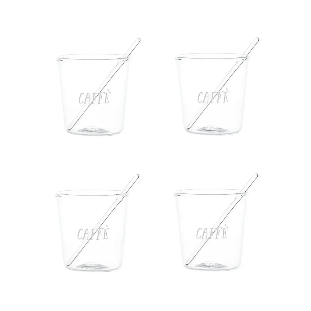 Set 4 bicchierini espresso Caffè