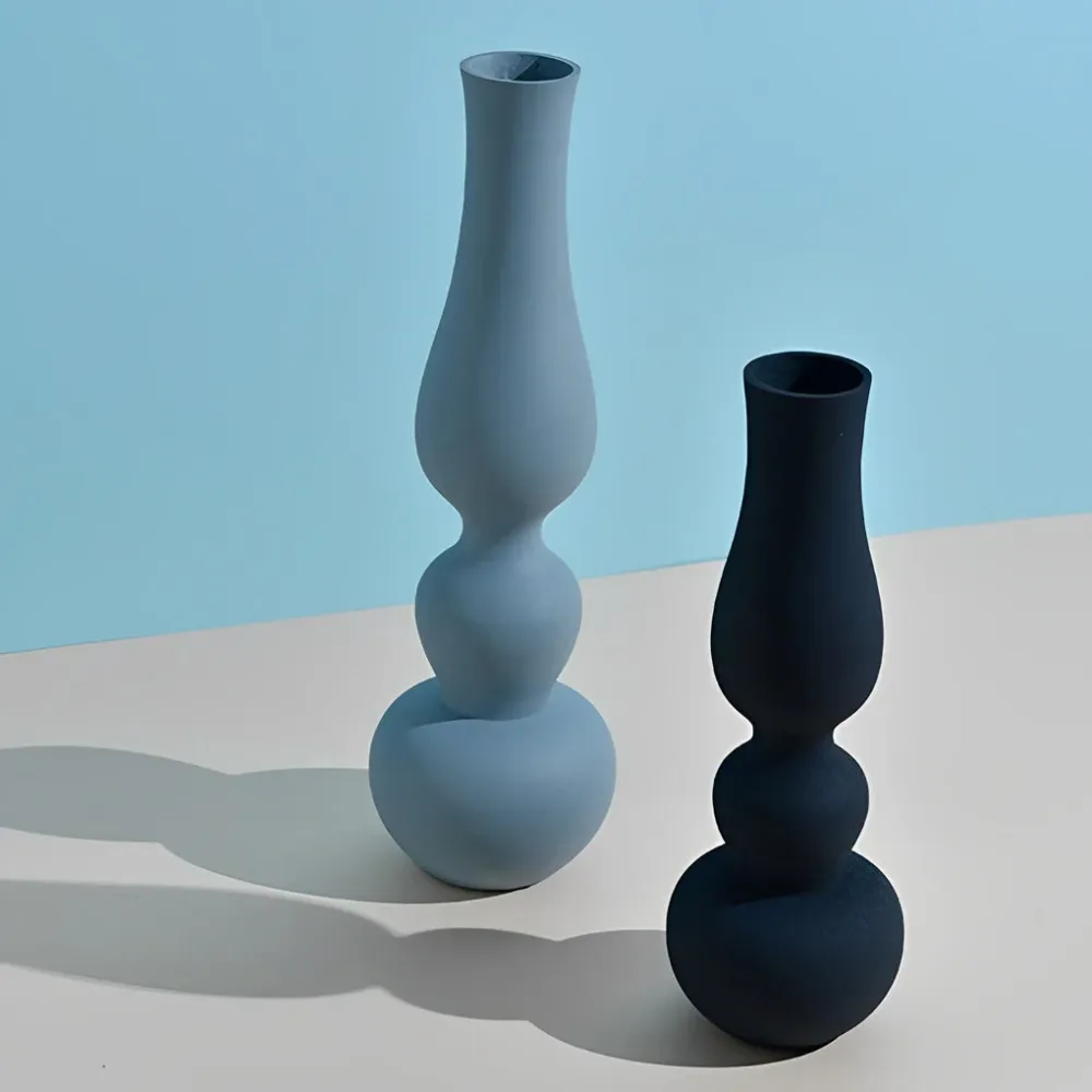 Set di 2 pezzi forma di calice nera e blu