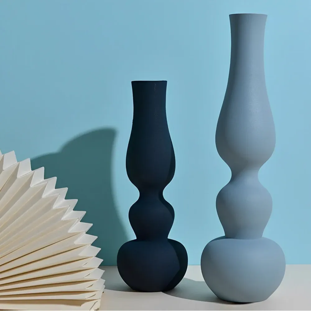 Set di 2 pezzi forma di calice nera e blu