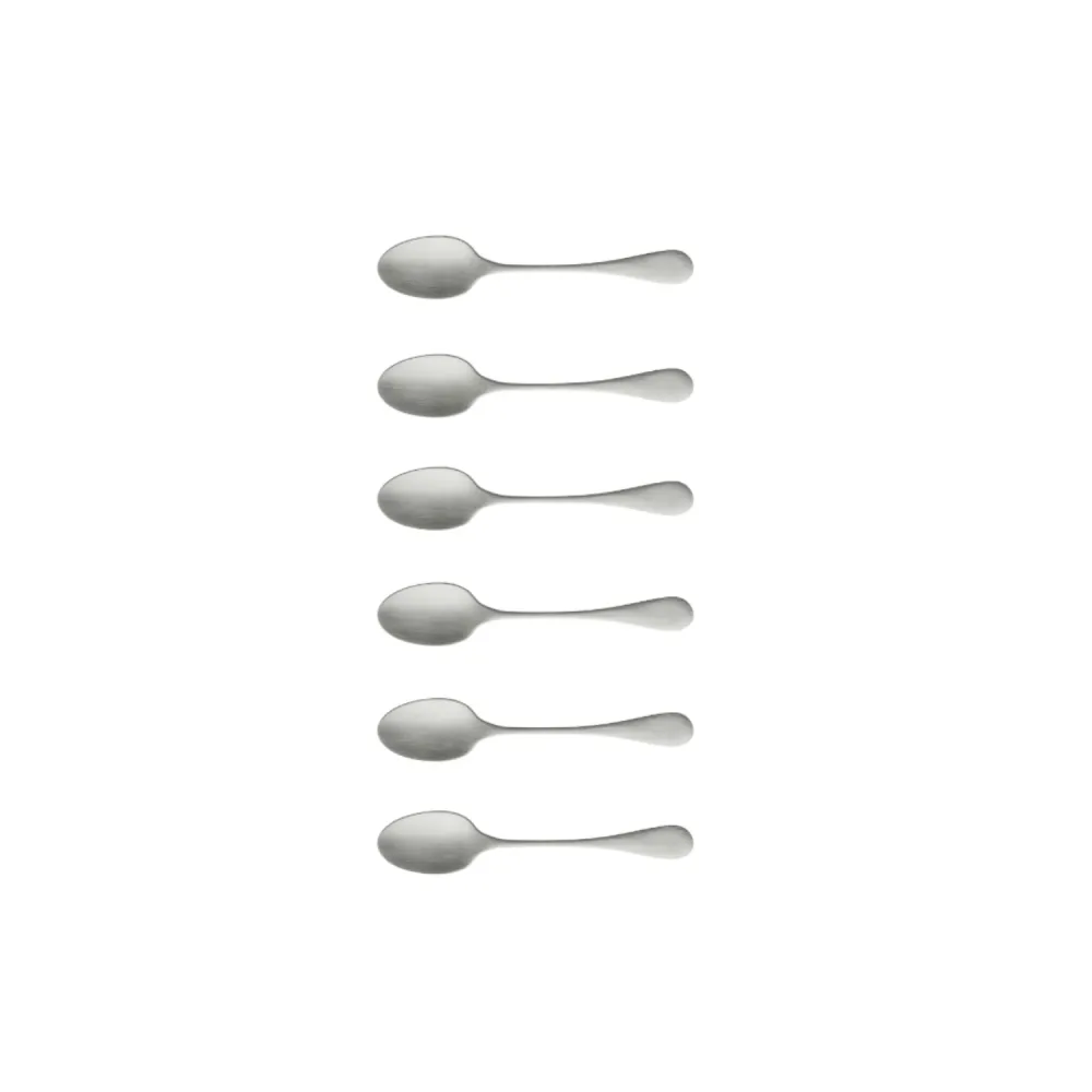 Set posate caffè Antigo 6 pezzi argento opaco