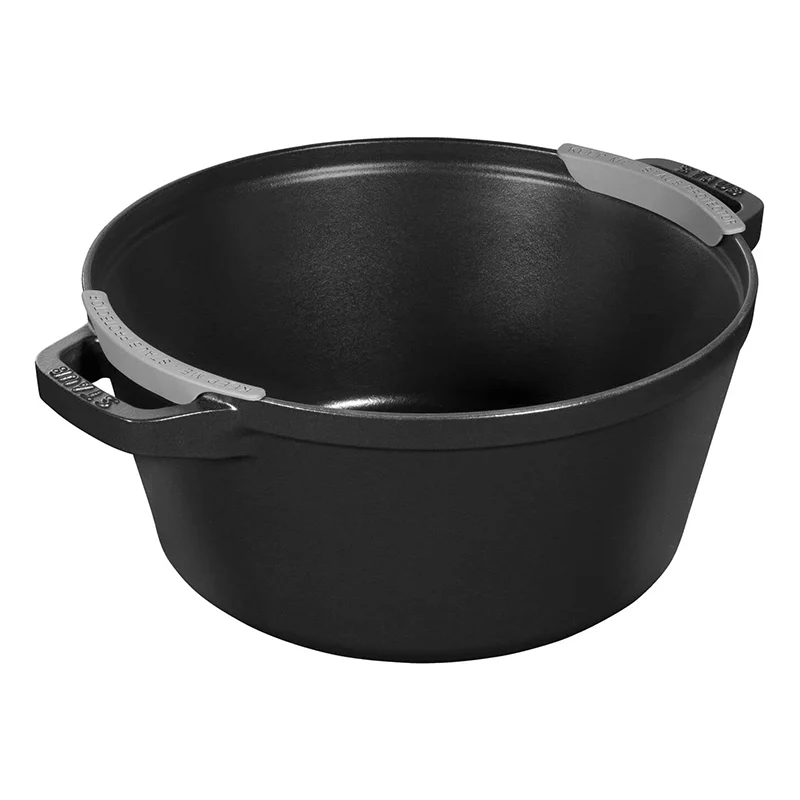 Staub Cocotte set 2 pezzi impilabili Ghisa 24 cm Nero