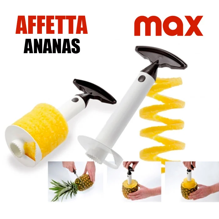 Taglia Affetta Ananas Spirale Plastica da Cucina Bianco Max Casa