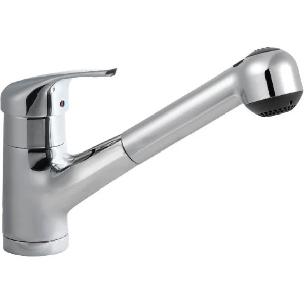 Hamat - EVPO-1000 PC - Dual Function Pull Out Kitchen Faucet, Polished Cromatura
