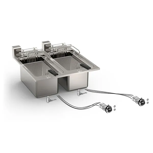 Friggitrice drop- Gastro-Inox 10 + 10 litri 15kW 60cm 160.523