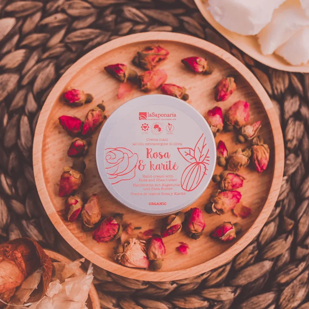 Crema mani rosa e karité