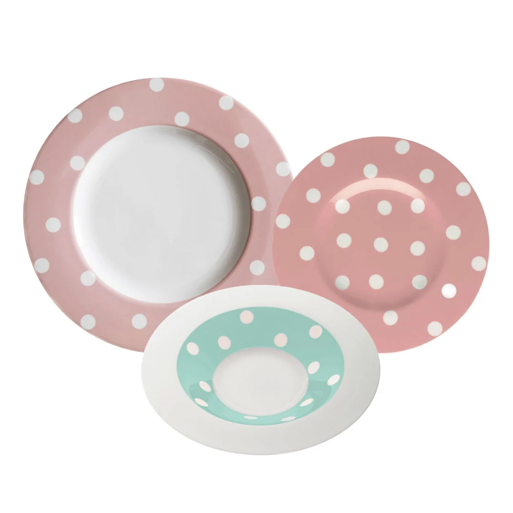 Servizio di Piatti Per 12 Persone "Freshness Dots" 36 pz. Livellara