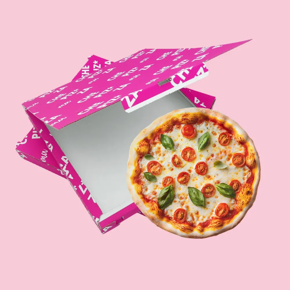 100 pz Scatole pizza 33x33 "che pizza" € 0,37 Cad + Iva