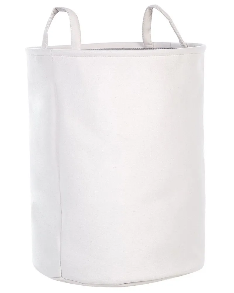 Set di 2 ceste cotone bianco e grigio ARCHA