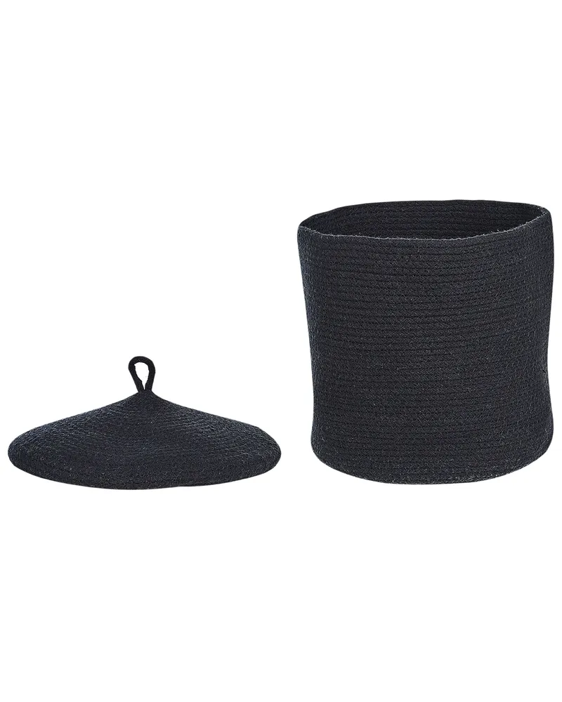 Set di 2 ceste cotone nero SILOPI