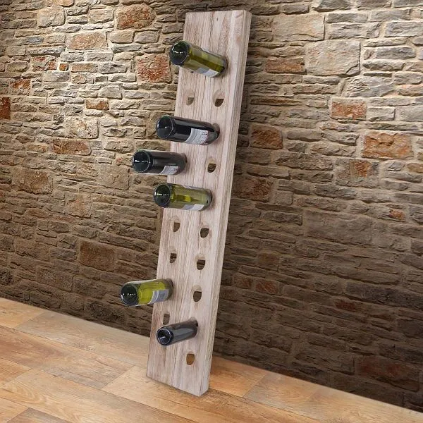 Tavola dinamico decorativa Mendler portabottiglie portabottiglie per 20 bottiglie look shabby vecchio stile marrone natura...