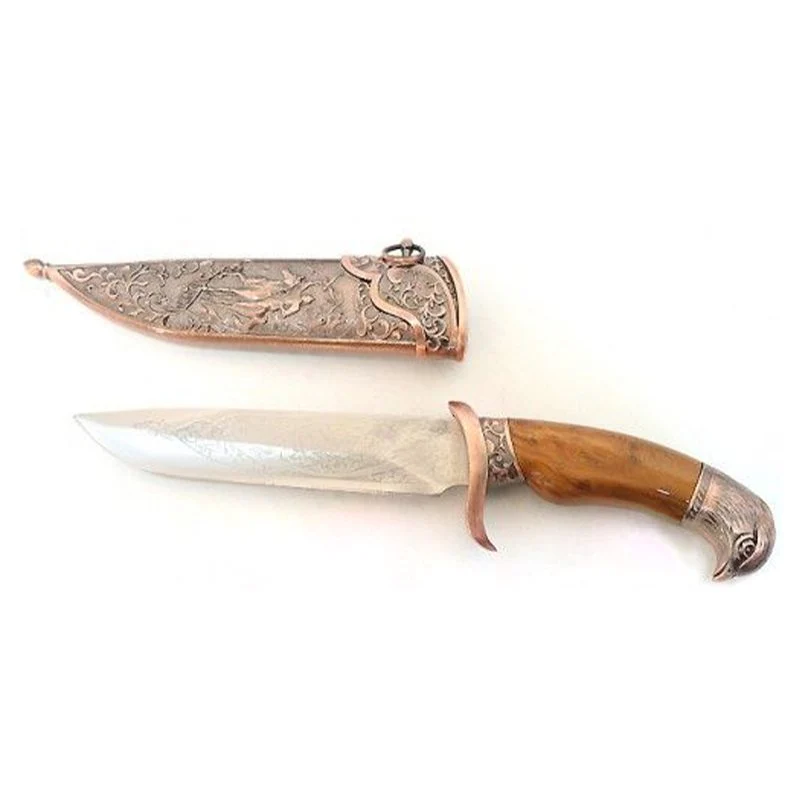 Posate da Tavola 12.25″ Huntmaster Knife w/ Rame lucido Eagle Pommel