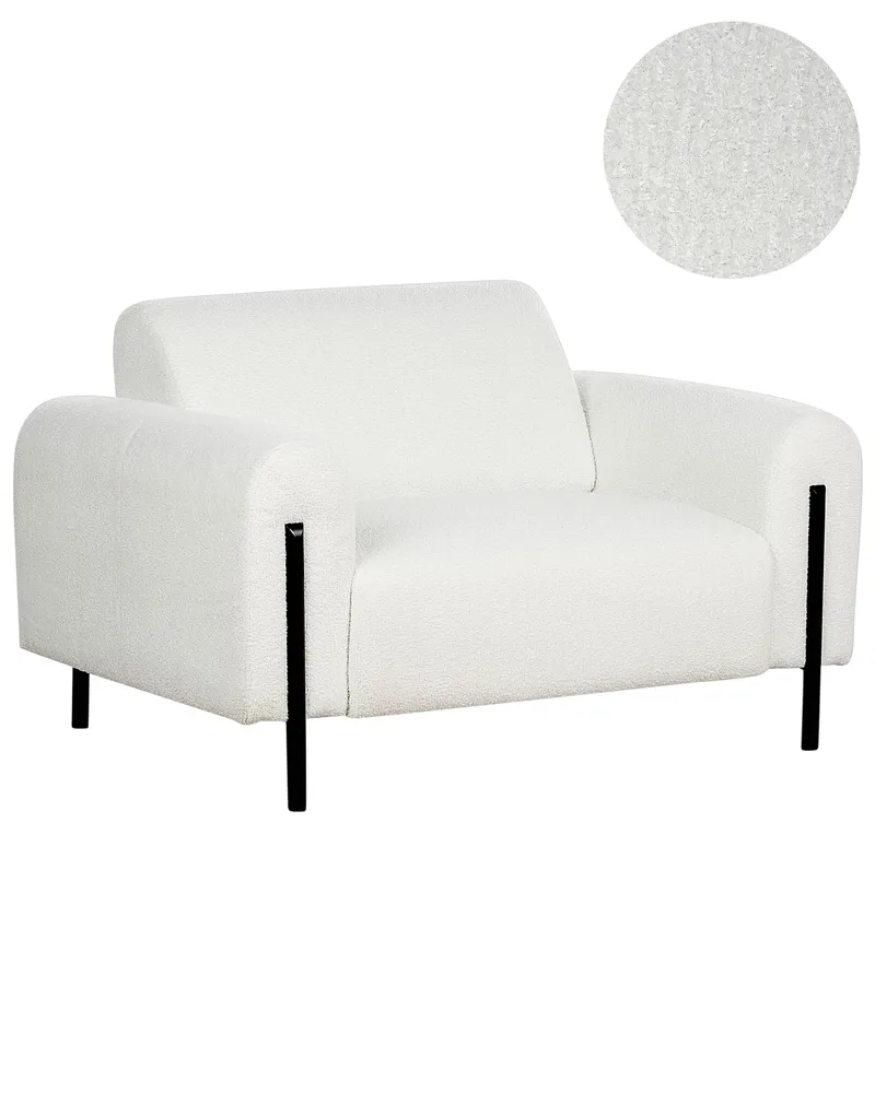 Poltrona ASKIM Bouclé Bianco