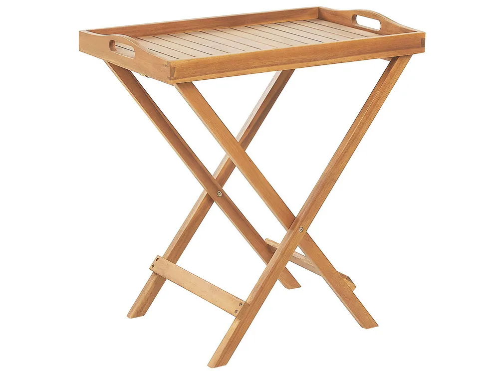 Acacia Wood Tea Table Light JAVA