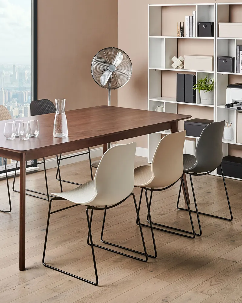 Set 4 Dining Chairs White PANORA