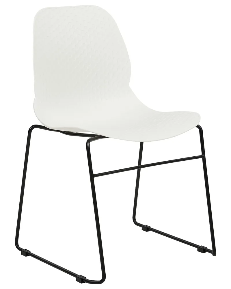 Set 4 Dining Chairs White PANORA