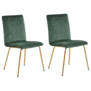 Set 2 Velluto Dining Chairs Emerald Green RUBIO