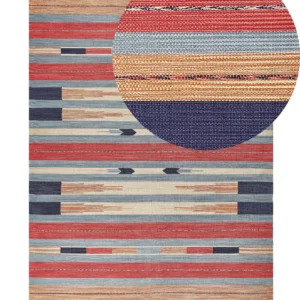 Cotton Kilim Area Rug 140 x 200 cm Multicolour GANDZAK