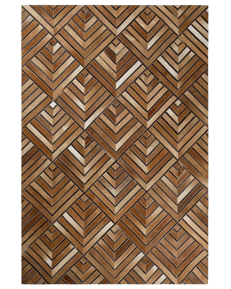 Cowhide Area Rug 140 x 200 cm Brown TEKIR