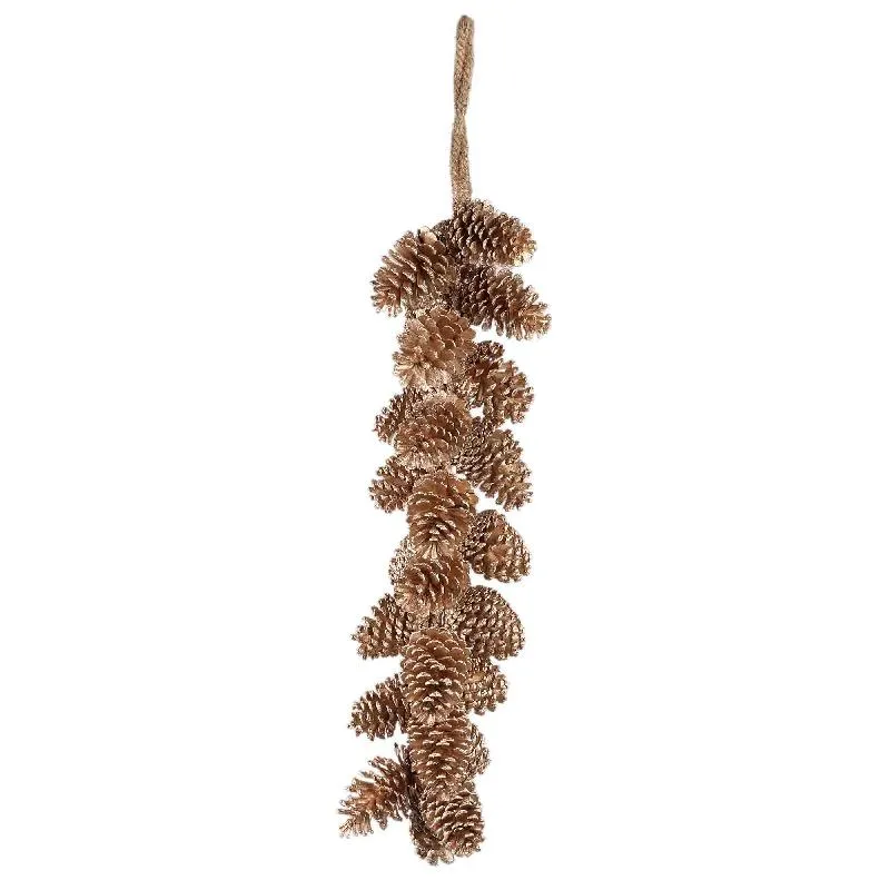 Phine Champagne hanging pinecones L