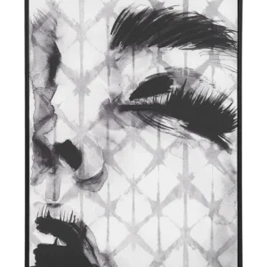 Stampa su tela ERRANO Rettangolare 63 x 99 cm Femminile Nero