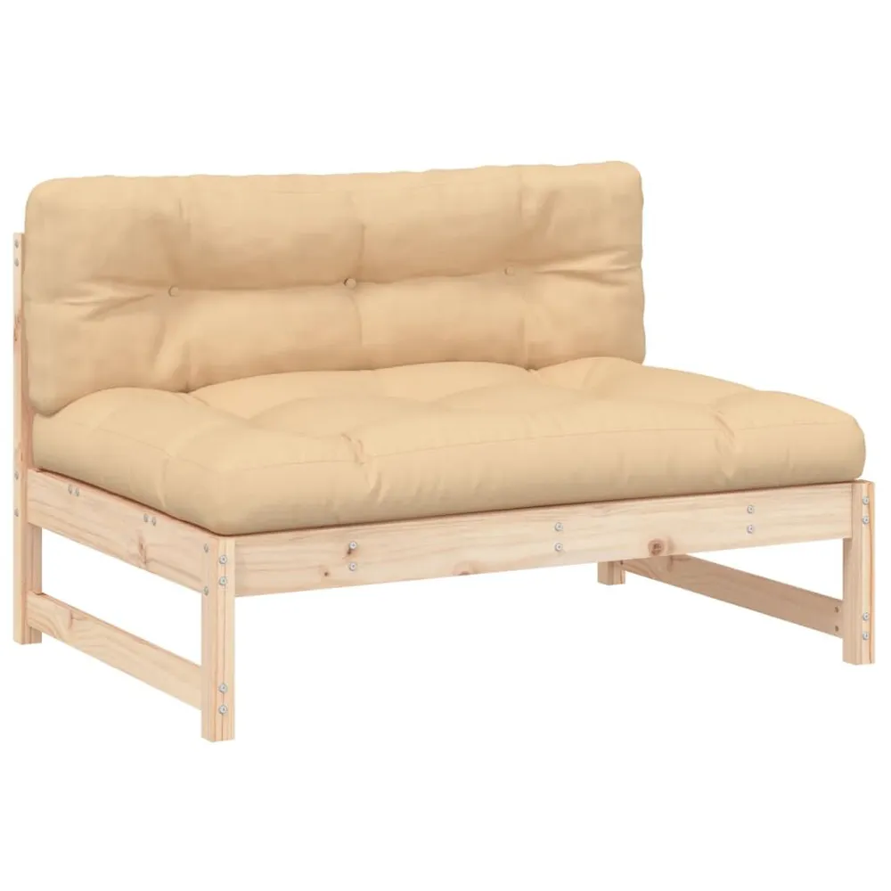 Divano Centrale 120x80 cm Legno Massello di Pino